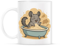 printfashion Porfürdőző csincsilla - Bögre - Fehér (17446151)