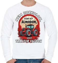 printfashion Traktoros minta - Férfi pulóver - Fehér (16960771)