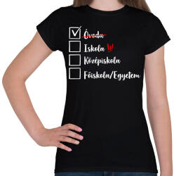 printfashion Ballagás óvoda fehér - Női póló - Fekete (17367612)