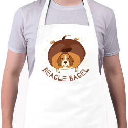 printfashion Bagel beagle - Kötény - Fehér (17054260)