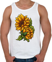 printfashion napraforgó - Férfi atléta - Fehér (17261866)