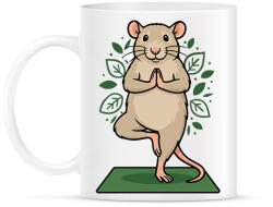 printfashion Rat yoga - Bögre - Fehér (17444157)