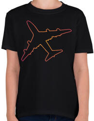 printfashion Repülő - Gyerek póló - Fekete (17193497)