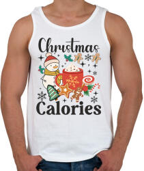 printfashion Karácsonyi kalória - Férfi atléta - Fehér (16910130)