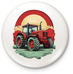 printfashion Traktor - Kitűző, hűtőmágnes - Fehér (17046059)