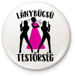 printfashion Lánybúcsú testőrség - Kitűző, hűtőmágnes - Fehér (17469244)