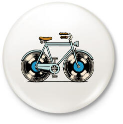 printfashion Bringás lemezen - Kitűző, hűtőmágnes - Fehér (17065077)