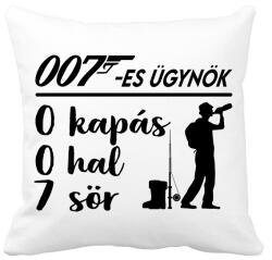 printfashion 007 ügynök horgász - Párnahuzat, Díszpárnahuzat - Fehér (17220795)