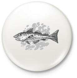 printfashion Halacska - Kitűző, hűtőmágnes - Fehér (17088459)