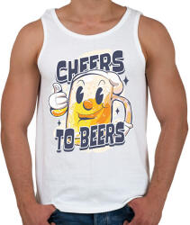 printfashion Cheers to beers - Férfi atléta - Fehér (17118686)