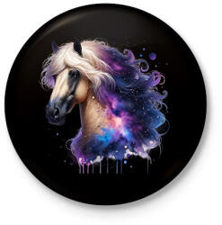 printfashion ló - Kitűző, hűtőmágnes - Fekete (17282529)