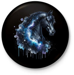 printfashion ló - Kitűző, hűtőmágnes - Fekete (17273997)