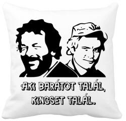 printfashion Aki barátot talál, kincset talál. - Párnahuzat, Díszpárnahuzat - Fehér (16953949)