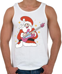 printfashion Gitáros télapó - Férfi atléta - Fehér (17017438)