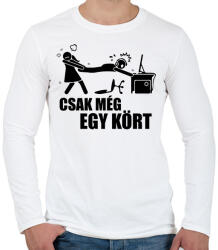 printfashion Csak még 1 kört - Férfi hosszú ujjú póló - Fehér (17034966)