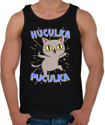 printfashion Huculka Puculka macska - Férfi atléta - Fekete (17362097)