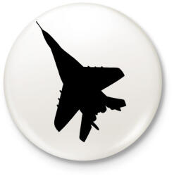 printfashion Vadász repülő - Kitűző, hűtőmágnes - Fehér (17191128)