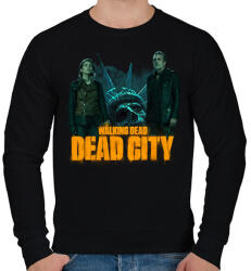 printfashion Walking Dead Dead city - Férfi pulóver - Fekete (16893362)