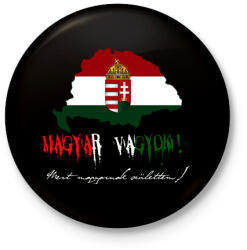 printfashion magyar vagyok 2 - Kitűző, hűtőmágnes - Fekete (17421783)