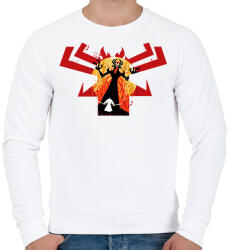 printfashion samurai jack - Férfi pulóver - Fehér (17400687)
