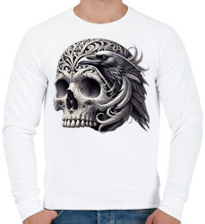 printfashion Koponya - Férfi pulóver - Fehér (17196198)