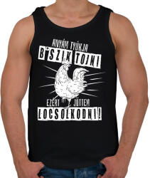 printfashion Anyám tyúkja húsvét - Férfi atléta - Fekete (17388745)