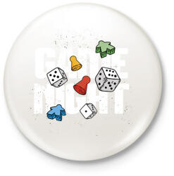 printfashion Társasjáték est - Kitűző, hűtőmágnes - Fehér (17072316)