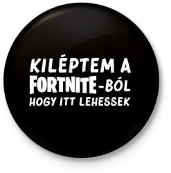 printfashion Fortnite - Kitűző, hűtőmágnes - Fekete (17024967)