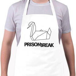 printfashion prison break fekete - Kötény - Fehér (17420876)