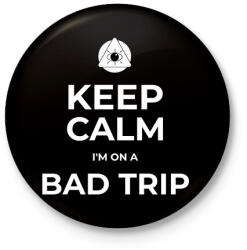 printfashion BAD TRIP - Kitűző, hűtőmágnes - Fekete (9970492)