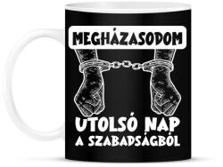 printfashion Utolsó nap a szabadságból fehér - Bögre - Fekete (17468774)