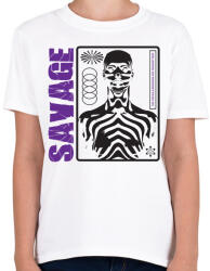 printfashion savage streetwear - Gyerek póló - Fehér (17243980)