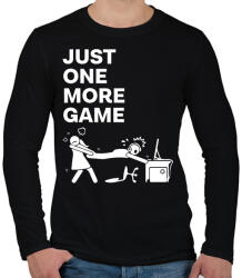 printfashion Just one more game - Férfi hosszú ujjú póló - Fekete (17112467)