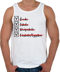 printfashion Ballagás egyetem fekete - Férfi atléta - Fehér (17368397)