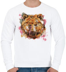 printfashion Medve - Férfi pulóver - Fehér (17057586)