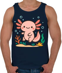printfashion Axolotl - Férfi atléta - Sötétkék (17451144)