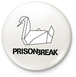 printfashion prison break fekete - Kitűző, hűtőmágnes - Fehér (17420882)