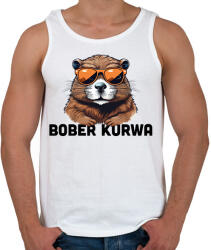 printfashion Kurwa Bober - Férfi atléta - Fehér (16935188)