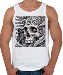 printfashion Koponya - Férfi atléta - Fehér (17198800)