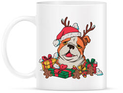 printfashion Karácsonyi bulldog - Bögre - Fehér (16981807)