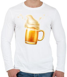 printfashion Sörözés - Férfi hosszú ujjú póló - Fehér (16935656)