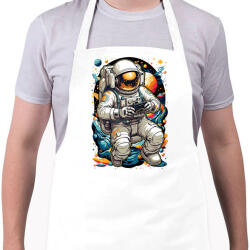 printfashion Űrhajós gamer - Kötény - Fehér (17044234)