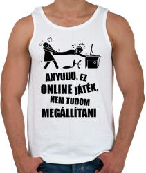 printfashion Vicces gamer minta - Férfi atléta - Fehér (17038486)