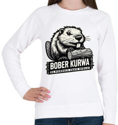 printfashion Bober kurwa - Női pulóver - Fehér (17156828)