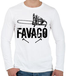 printfashion favágó - Férfi hosszú ujjú póló - Fehér (17465568)