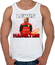printfashion Lewis Hamilton Ferrari - Férfi atléta - Fehér (17310011)