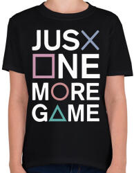 printfashion Just one more game - Gyerek póló - Fekete (17030883)