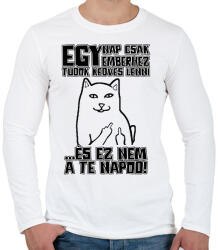 printfashion Egy nap csak egy emberhez tudok kedves lenni - Férfi hosszú ujjú póló - Fehér (17319384)