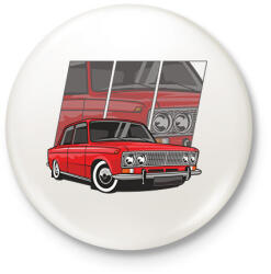 printfashion Lada - Kitűző, hűtőmágnes - Fehér (17370626)
