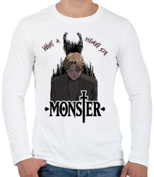 printfashion Monster anime - Férfi hosszú ujjú póló - Fehér (17404178)